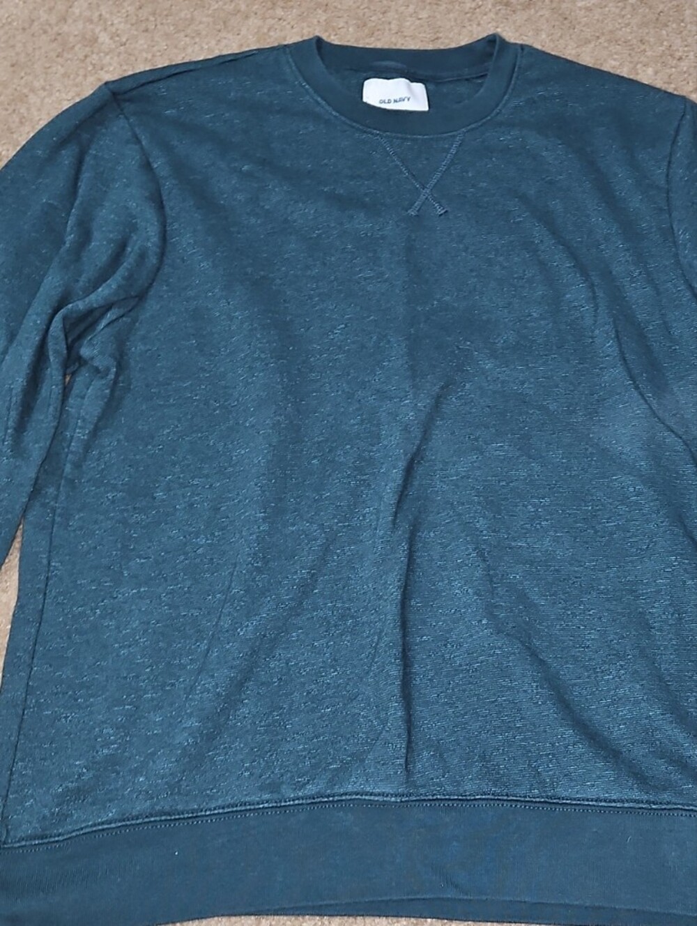 Old Navy Men's Crewneck Sweatshirt in Teal Blue